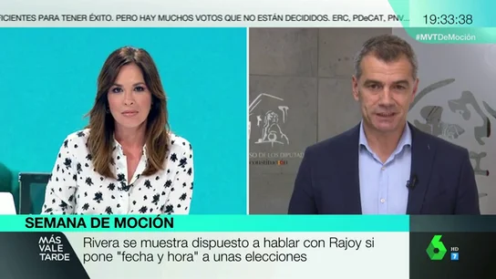 Toni Cantó, sobre las exigencias de Cs en la moción de censura: "mantener el 155, aprobar los PGE e ir a elecciones" Toni Cantó, sobre las exigencias de Cs en la moción de censura: "mantener el 155, aprobar los PGE e ir a elecciones"