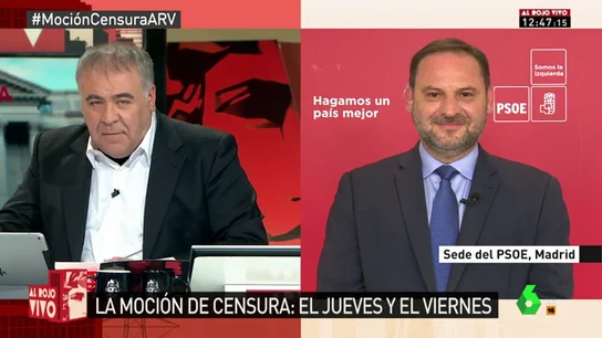 Ábalos avanza los pasos del PSOE si se aprueba la moción de censura a Rajoy: "Tenemos el compromiso de convocar elecciones" Ábalos avanza los pasos del PSOE si se aprueba la moción de censura a Rajoy: "Tenemos el compromiso de convocar elecciones"