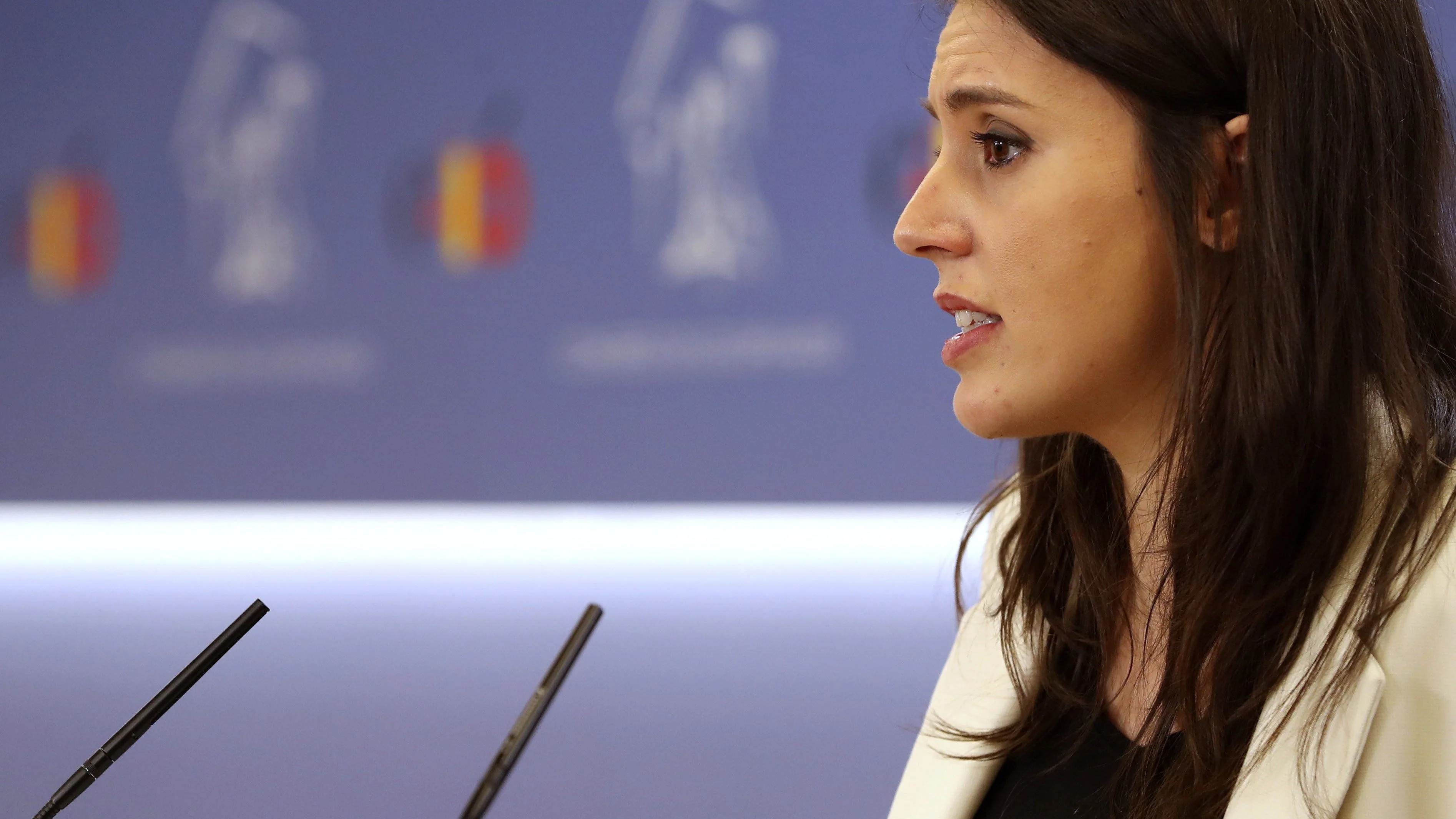 La portavoz de Podemos, Irene Montero