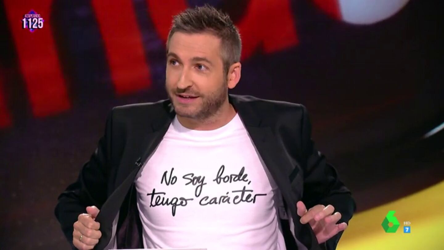"No soy borde, tengo car&aacute;cter"; el mensaje de la camiseta de Frank Blanco que 'alborota' a los zapeadores 