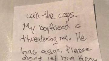 La nota que entregó la joven secuestrada a los veterinarios que llamaron a la Policía