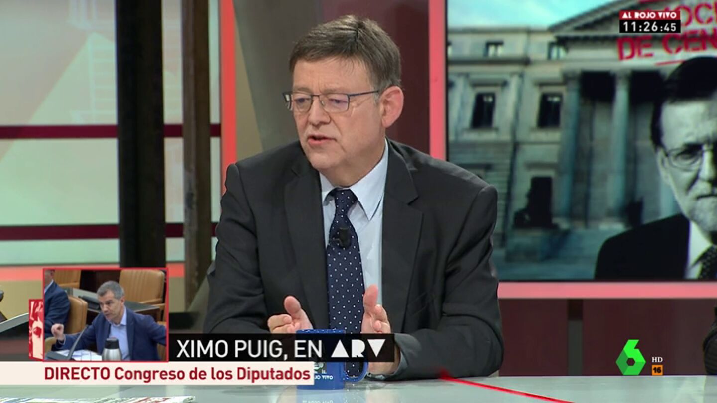 Ximo Puig asegura que "todo el PSOE" apoya la moci&oacute;n de censura y que no habr&aacute; "ning&uacute;n acuerdo fuera del marco constitucional"