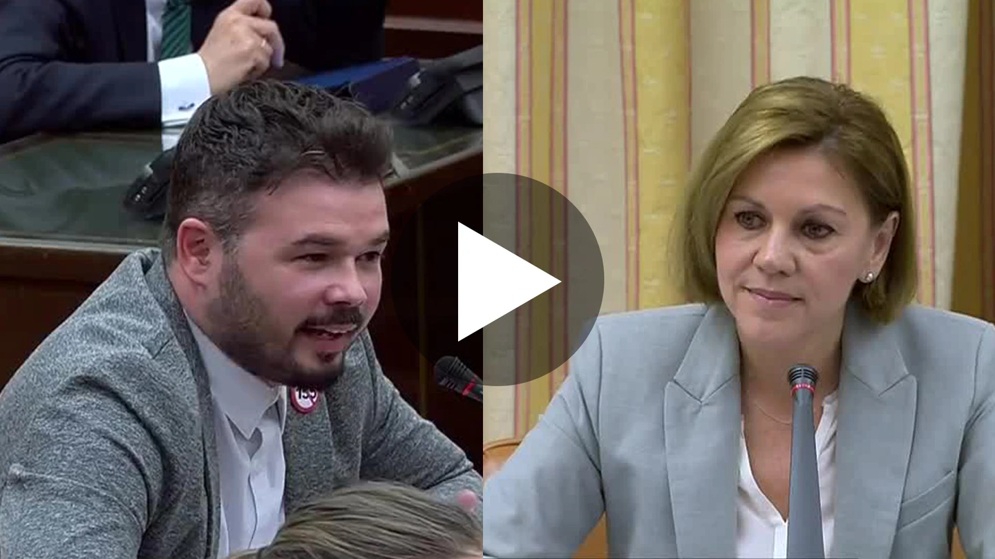 Rifirrafe entre Gabriel Rufián y Dolores de Cospedal en el Congreso Rifirrafe entre Gabriel Rufián y Dolores de Cospedal en el Congreso