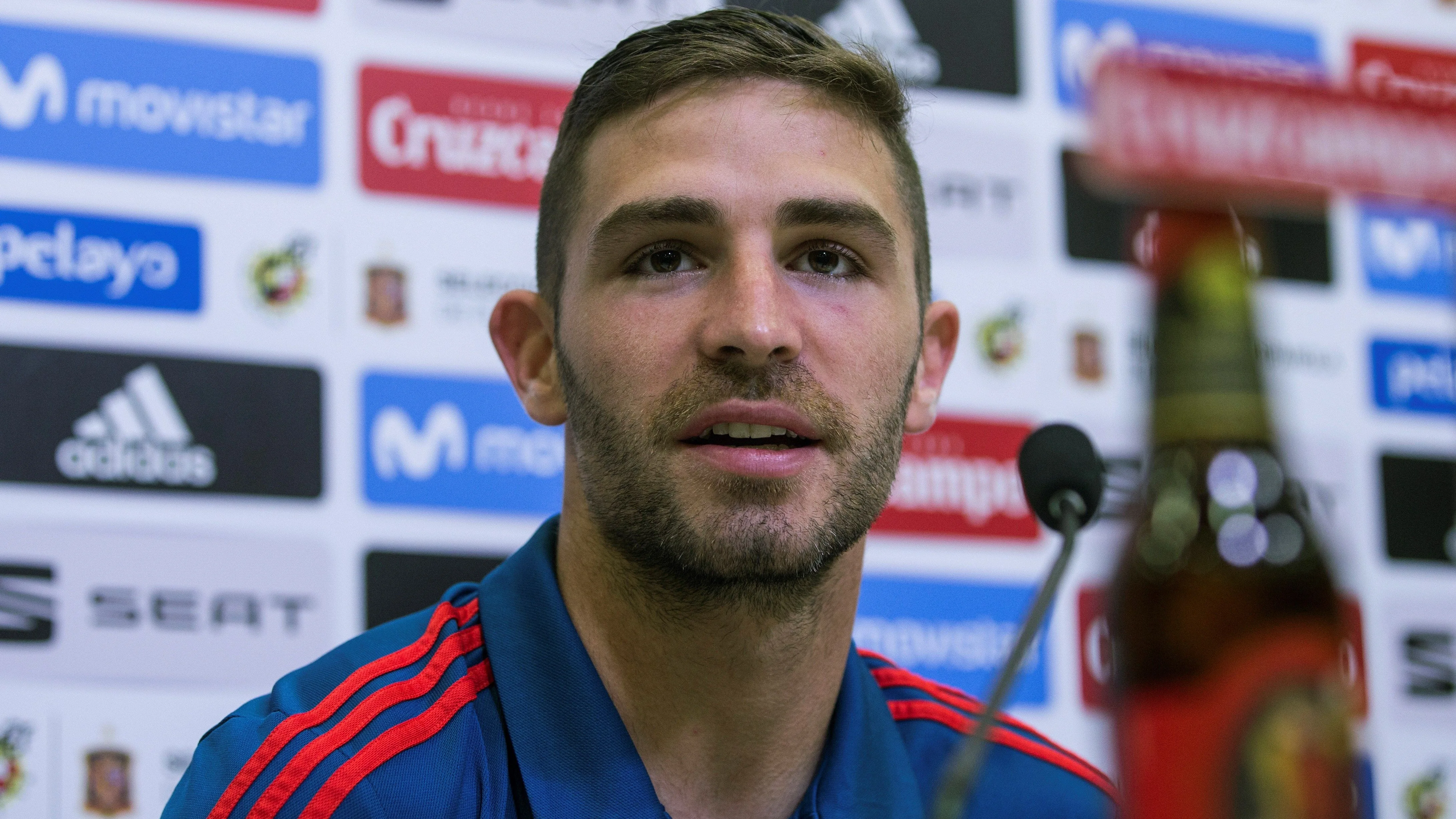 Yeray Álvarez, en sala de prensa