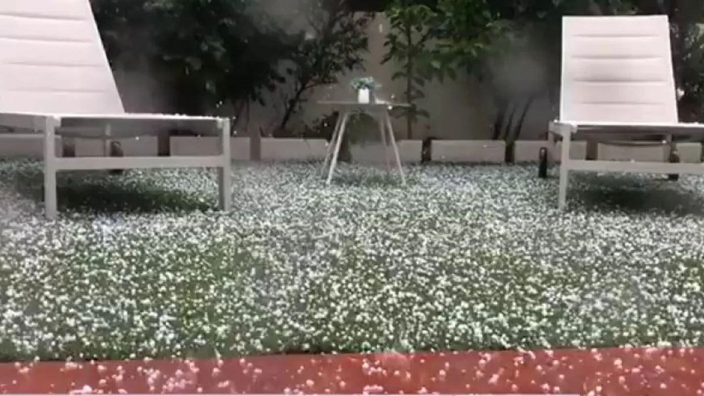 Imagen de una granizada Imagen de una granizada