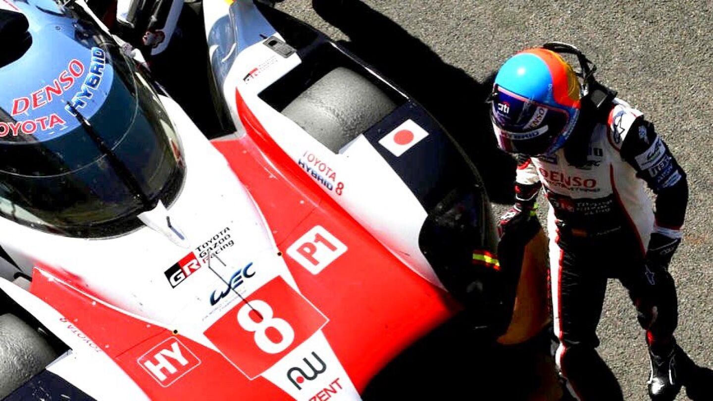 Fernando Alonso, con el Toyota LMP1