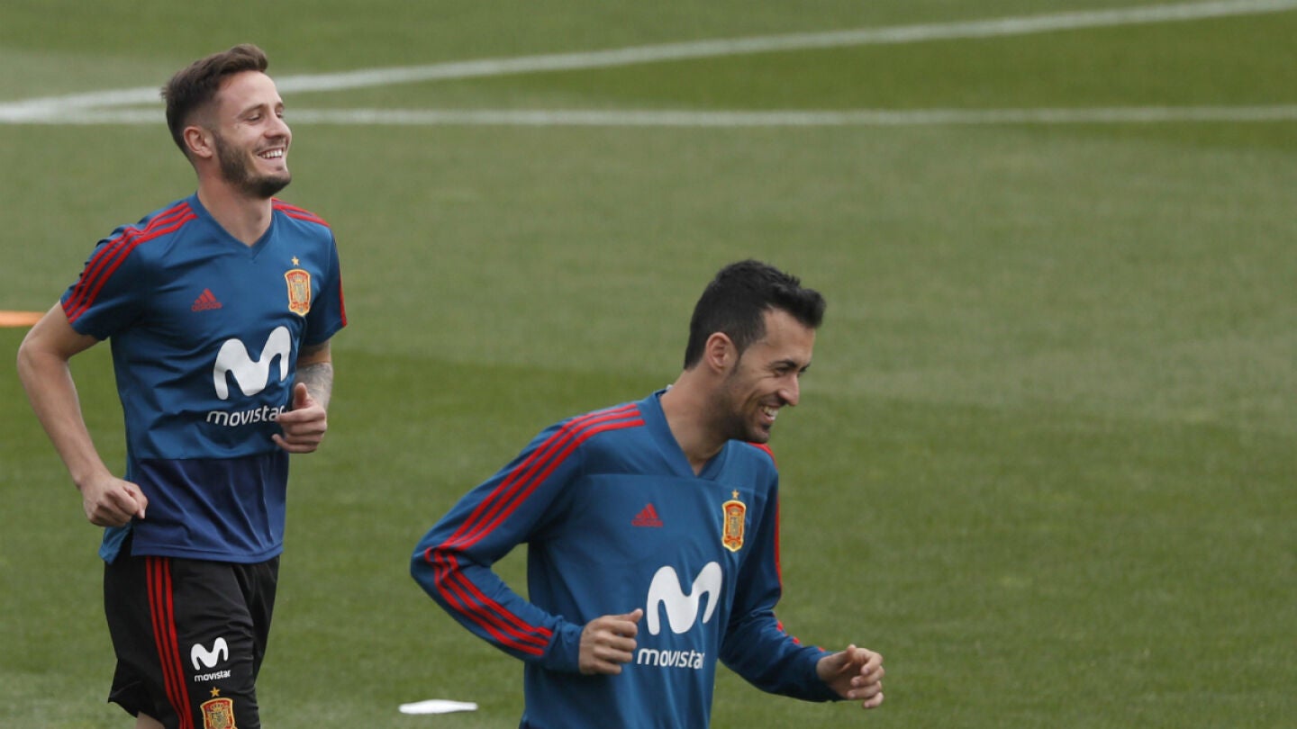 Busquets, en un entrenamiento