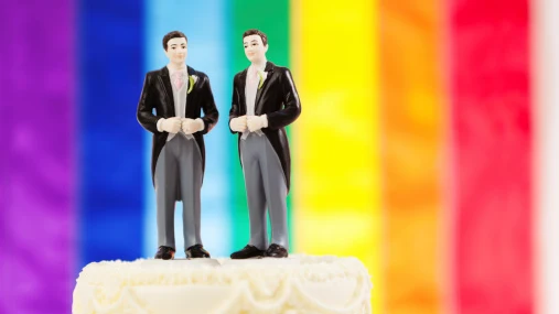 Tarta de boda para una pareja gay