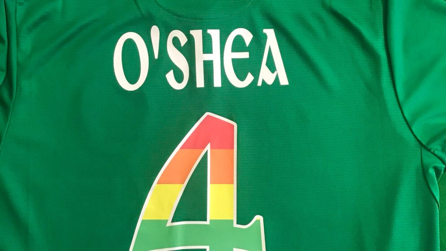 Los dorsales en apoyo a la comunidad LGTBI de la selecci&oacute;n irlandesa