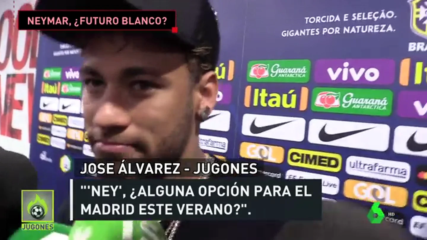 <p>Neymar evita hablar de su futuro y esquiva las preguntas sobre el Real Madrid</p> <p>Neymar evita hablar de su futuro y esquiva las preguntas sobre el Real Madrid</p>