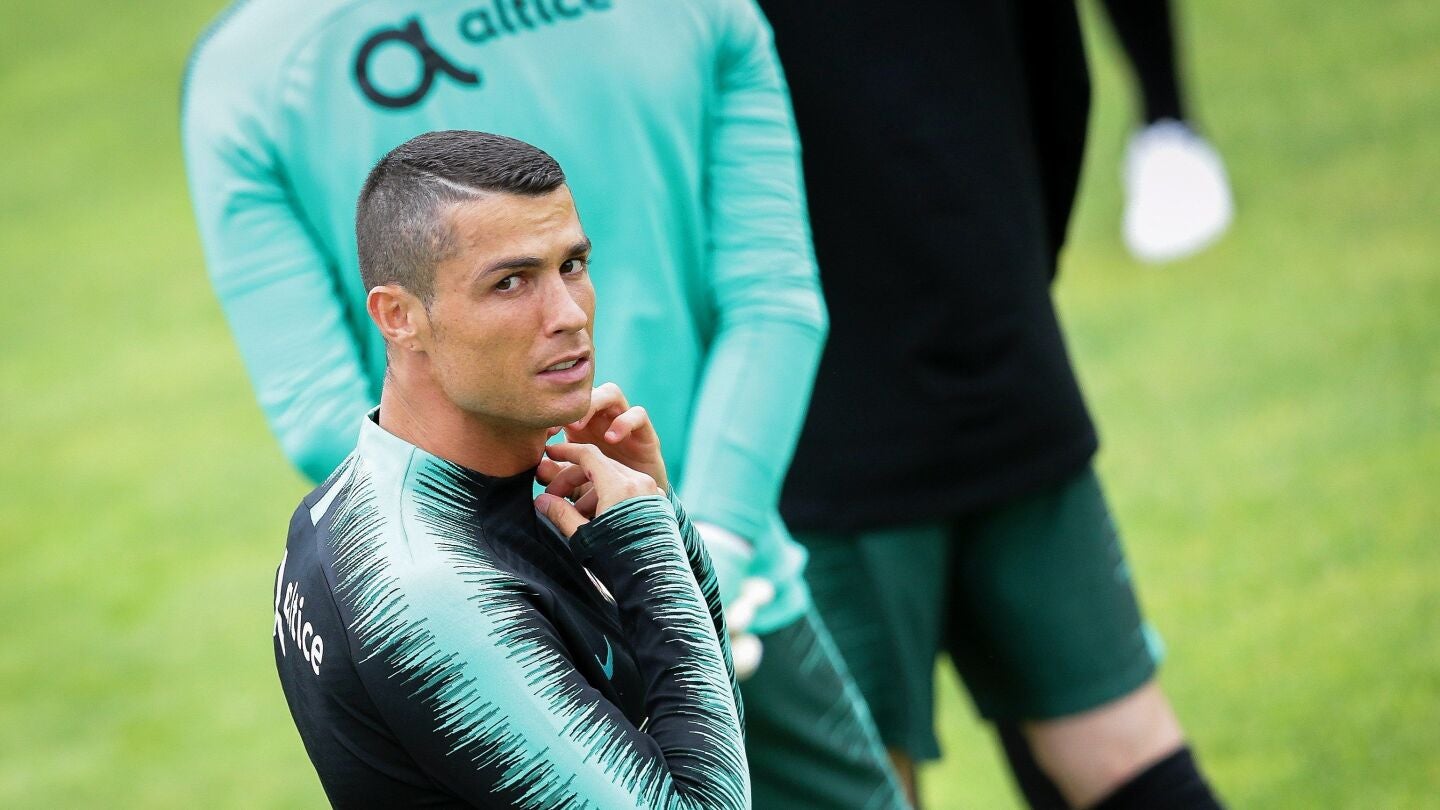 Cristiano Ronaldo, en la concentraci&oacute;n de Portugal