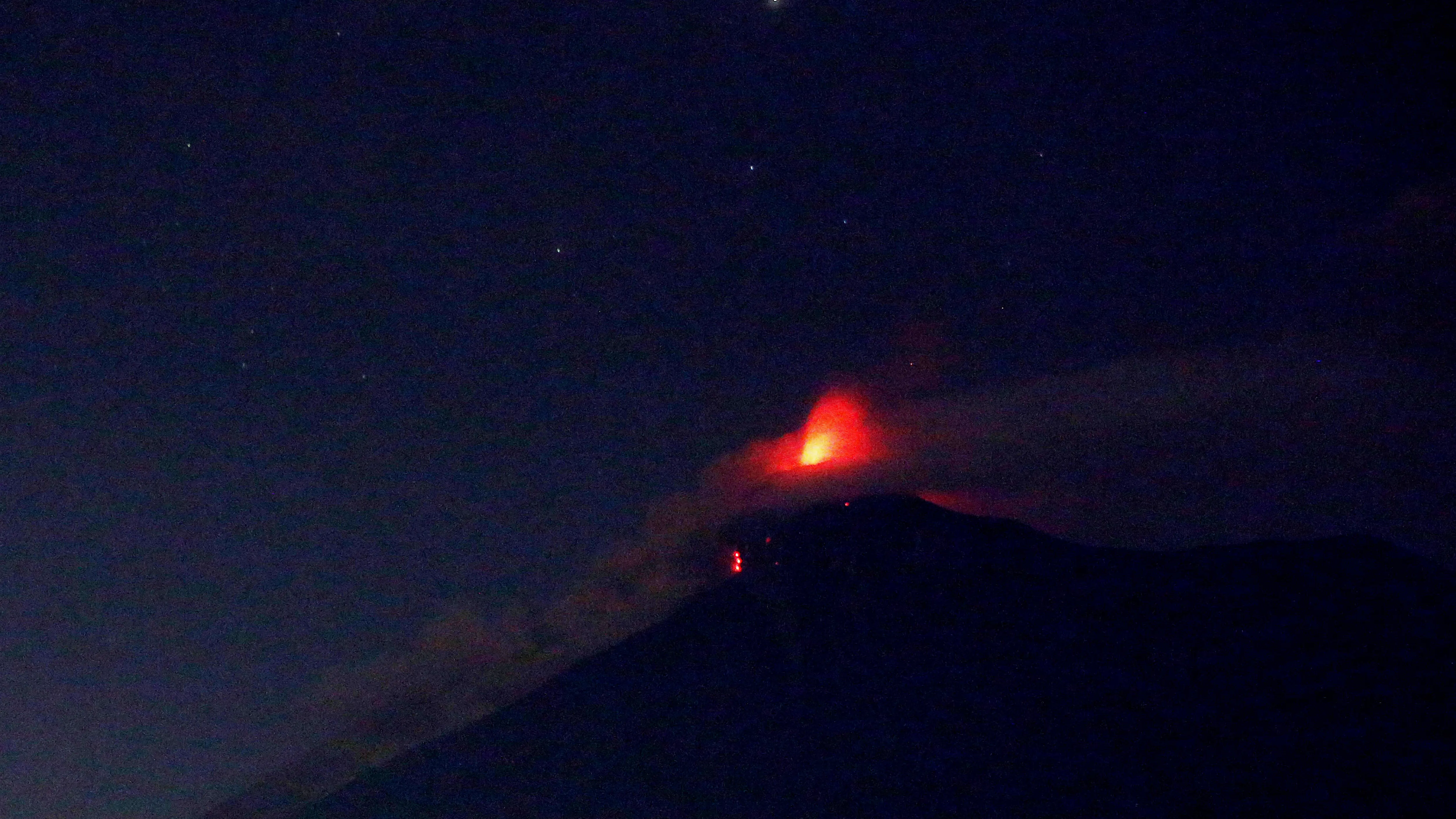 Vista del Volcán de Fuego de Guatemala