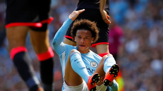 Sané, durante un partido con el Manchester City Sané, durante un partido con el Manchester City