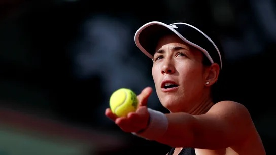 Garbiñe Muguruza, en acción en Roland Garros Garbiñe Muguruza, en acción en Roland Garros