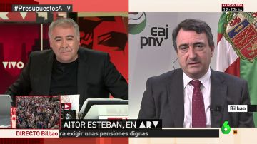 <p>Aitor Esteban, sobre un Gobierno con 84 diputados: "Ibarretxe ganó con gran diferencia y el PP apoyó al PSE"</p>