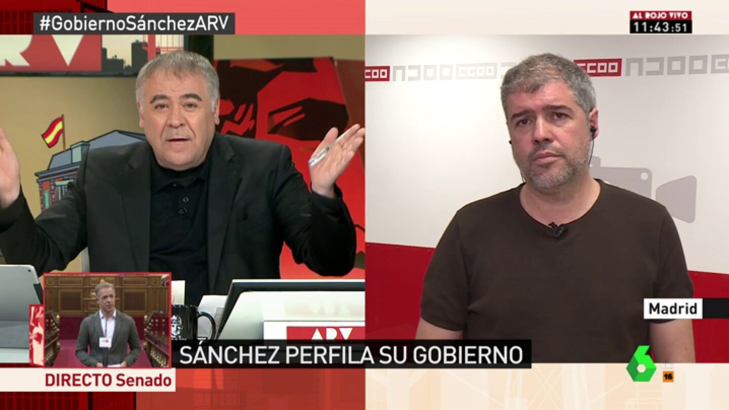 <p>Unai Sordo: "La creaci&oacute;n de empleo no es por la reforma laboral; impide repartir el crecimiento a trav&eacute;s de los salarios"</p>