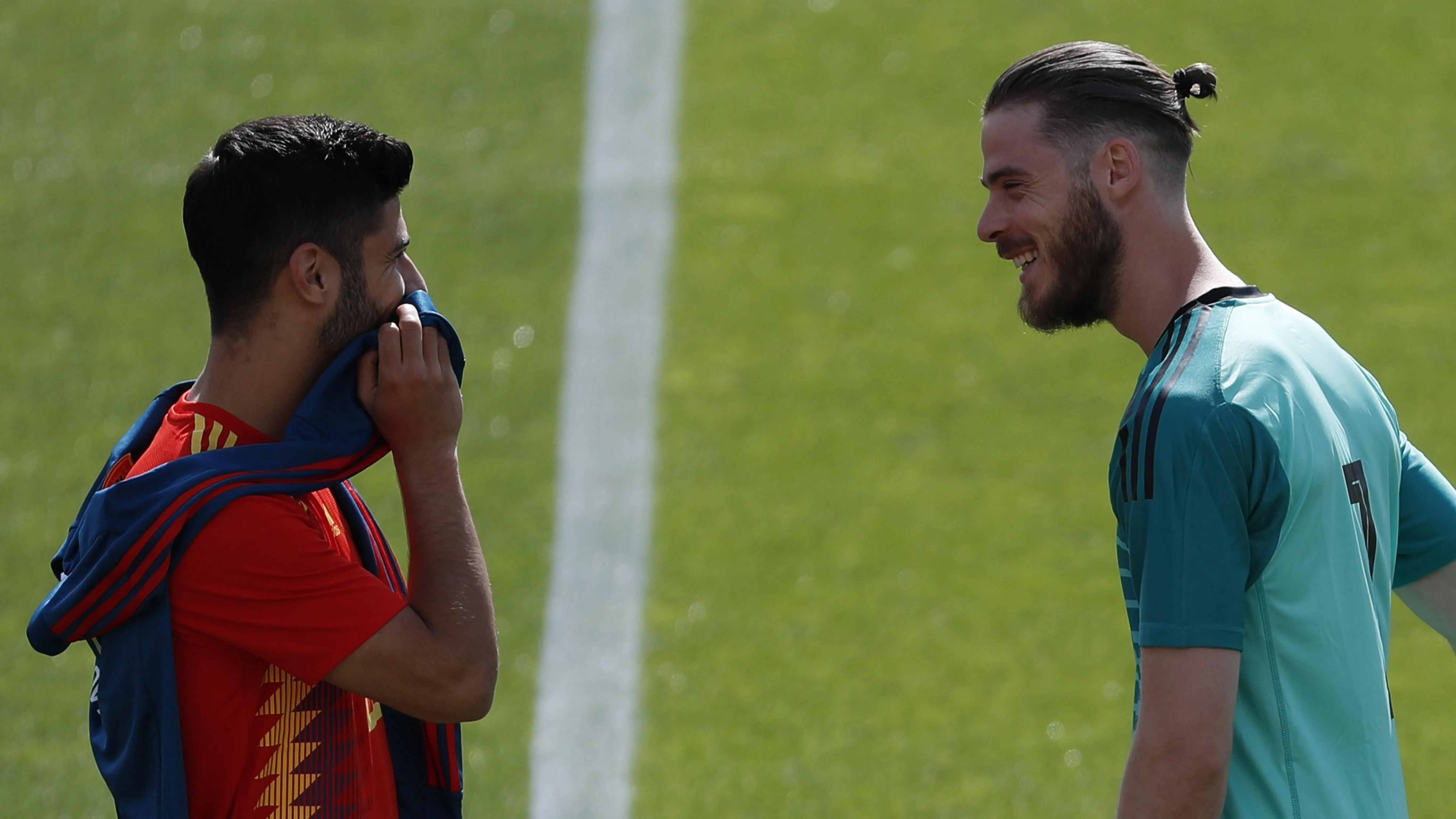 De Gea bromea con Marco Asensio en Las Rozas