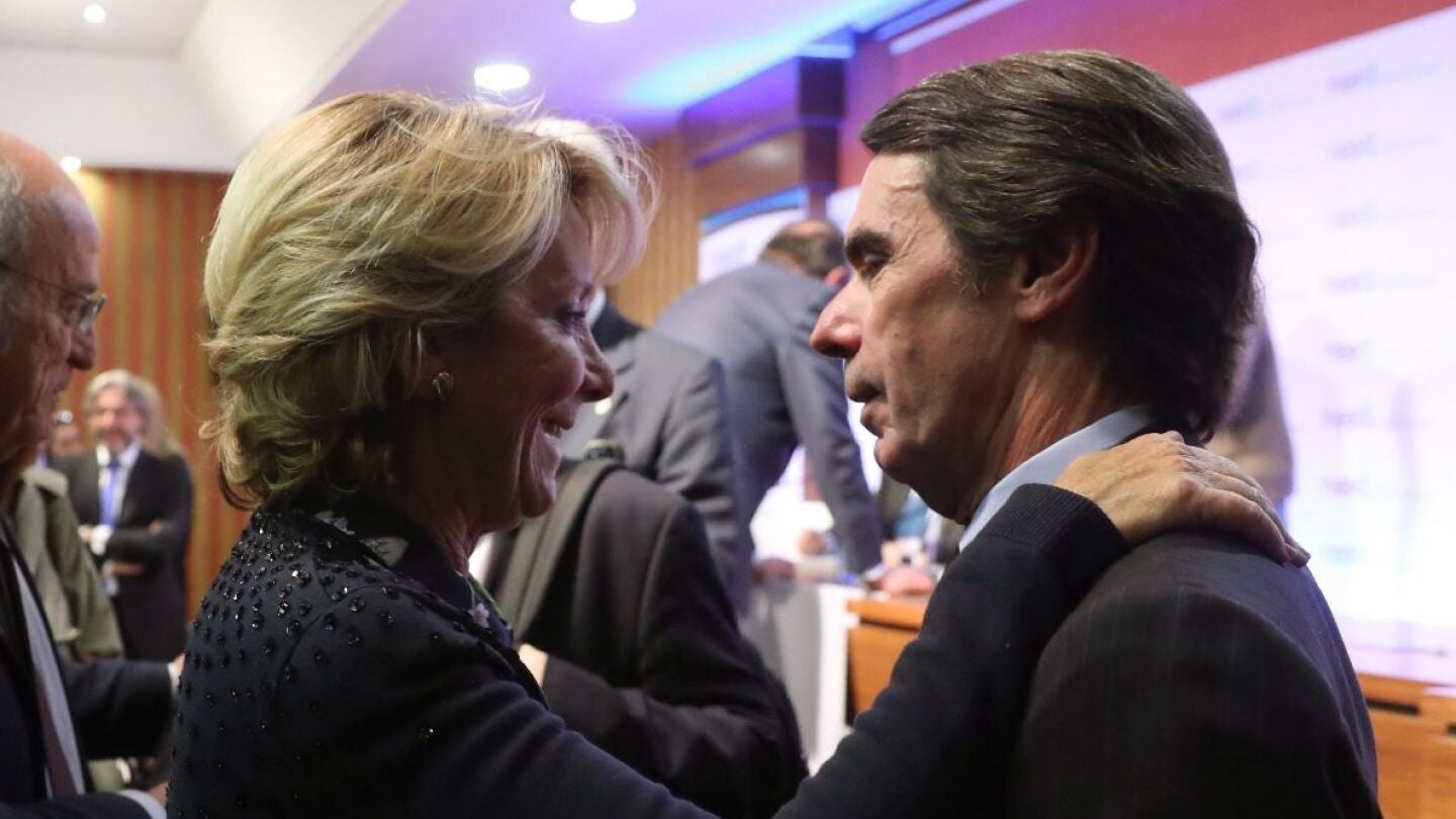 Esperanza Aguirre con Jos&eacute; Mar&iacute;a Aznar