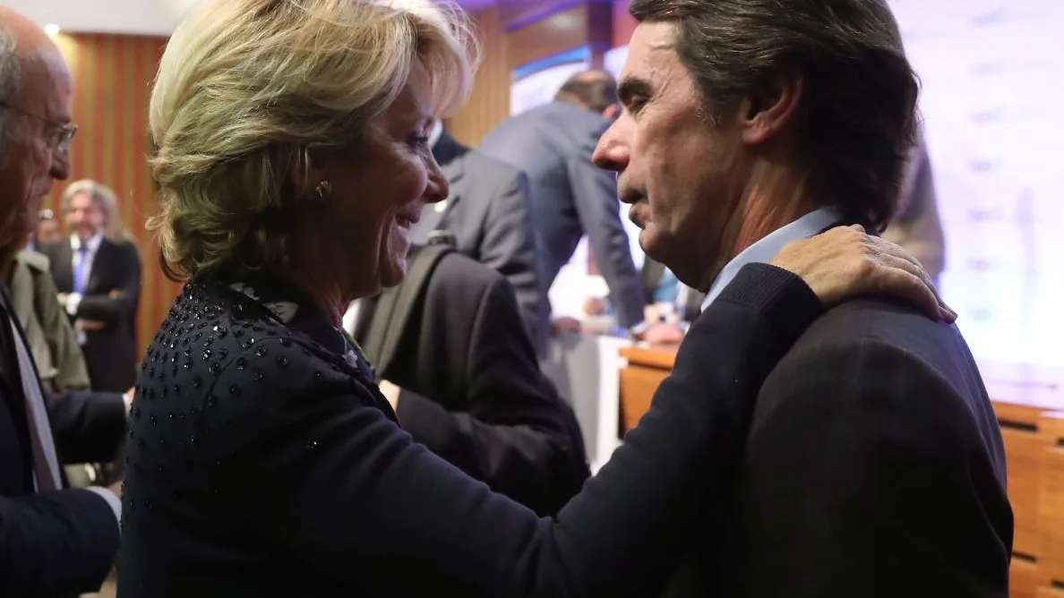 Esperanza Aguirre con José María Aznar