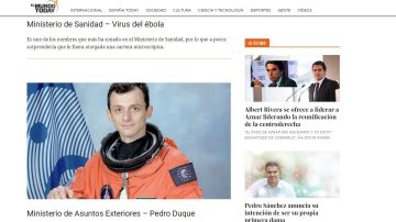 El astronauta Pedro Duque, en una noticia de El Mundo Today