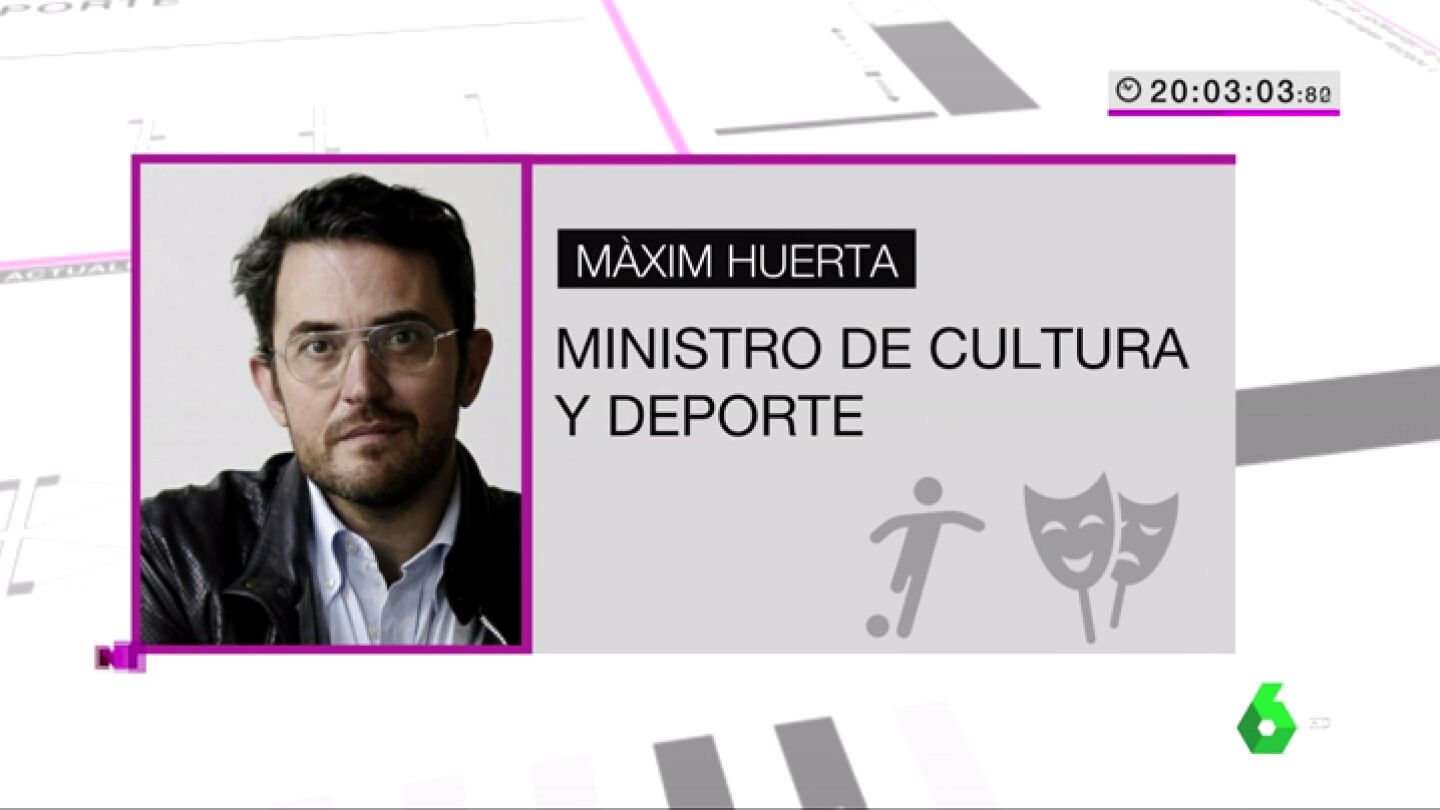<p>laSexta habla con M&agrave;xim Huerta tras ser elegido ministro: "Con orgullo de que vuelva Cultura por fin"</p>