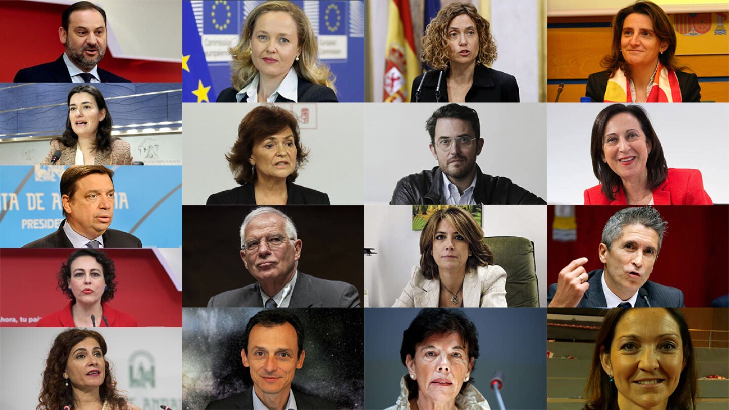 Los 17 ministros del Gobierno de Pedro S&aacute;nchez