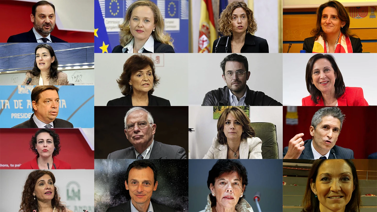 Los 17 ministros del Gobierno de Pedro Sánchez Los 17 ministros del Gobierno de Pedro Sánchez