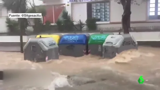 Consecuencias de las tormentas en Sitges Consecuencias de las tormentas en Sitges