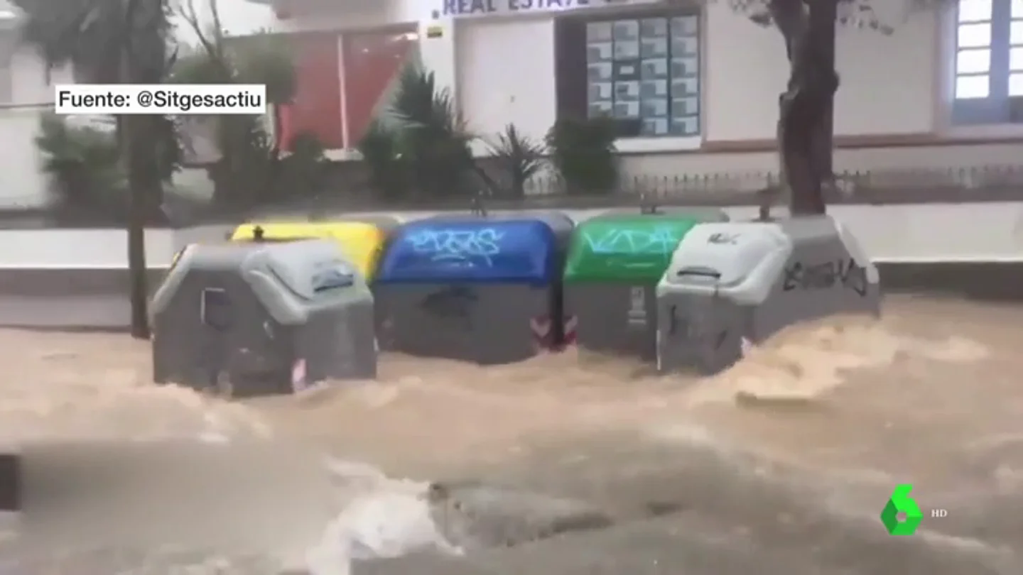 Consecuencias de las tormentas en Sitges Consecuencias de las tormentas en Sitges