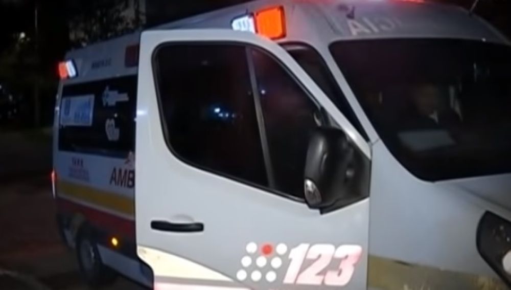 Ambulancia desplazada al lugar de los hechos en Bogotá