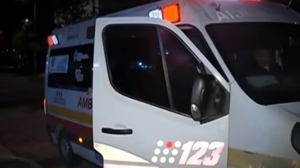 Ambulancia desplazada al lugar de los hechos en Bogotá