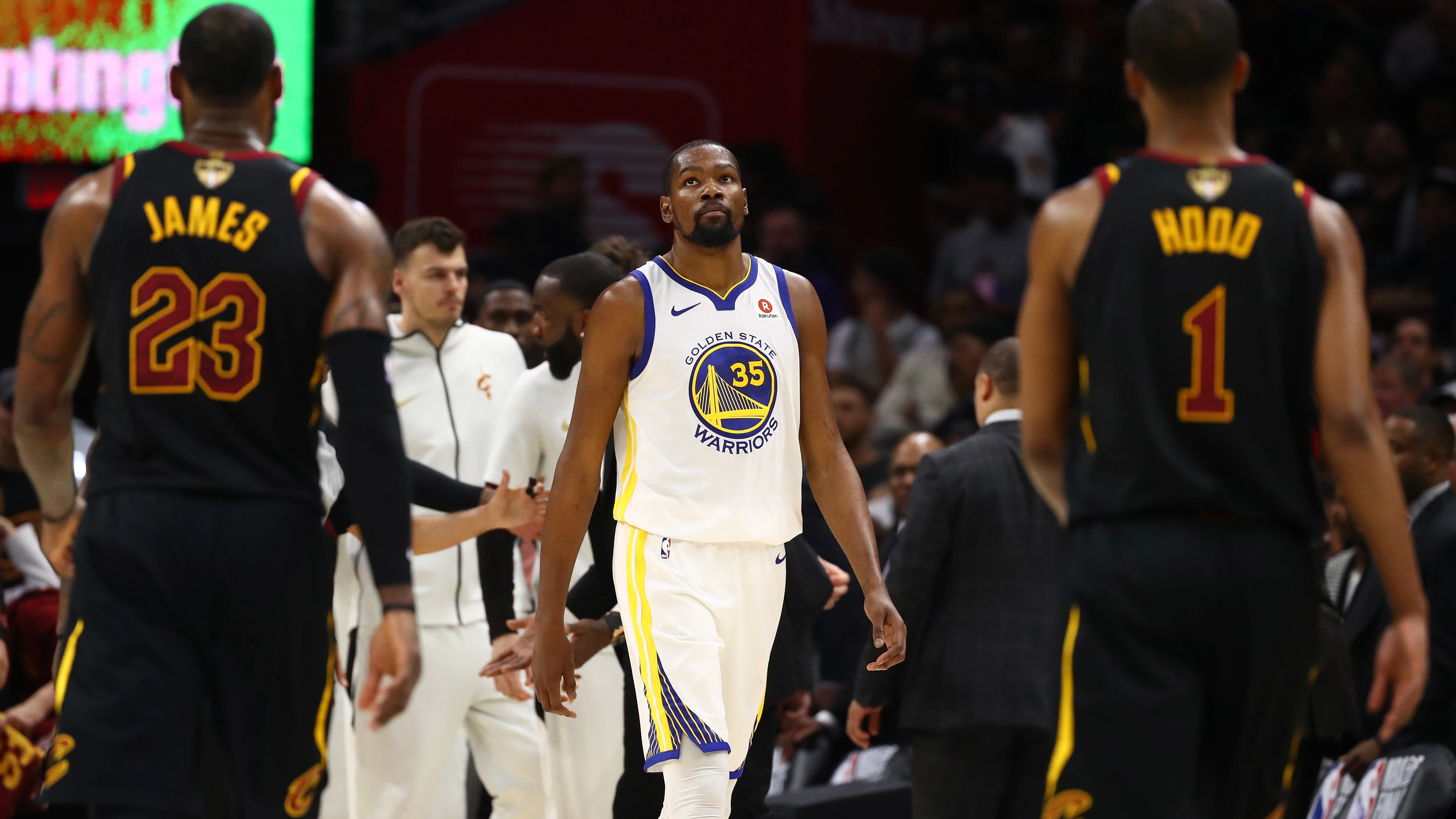 Kevin Durant, en el partido ante los Cavaliers