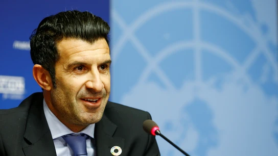 Luis Figo, en un acto de la UEFA Luis Figo, en un acto de la UEFA