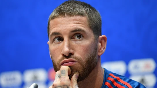 Sergio Ramos, en sala de prensa Sergio Ramos, en sala de prensa
