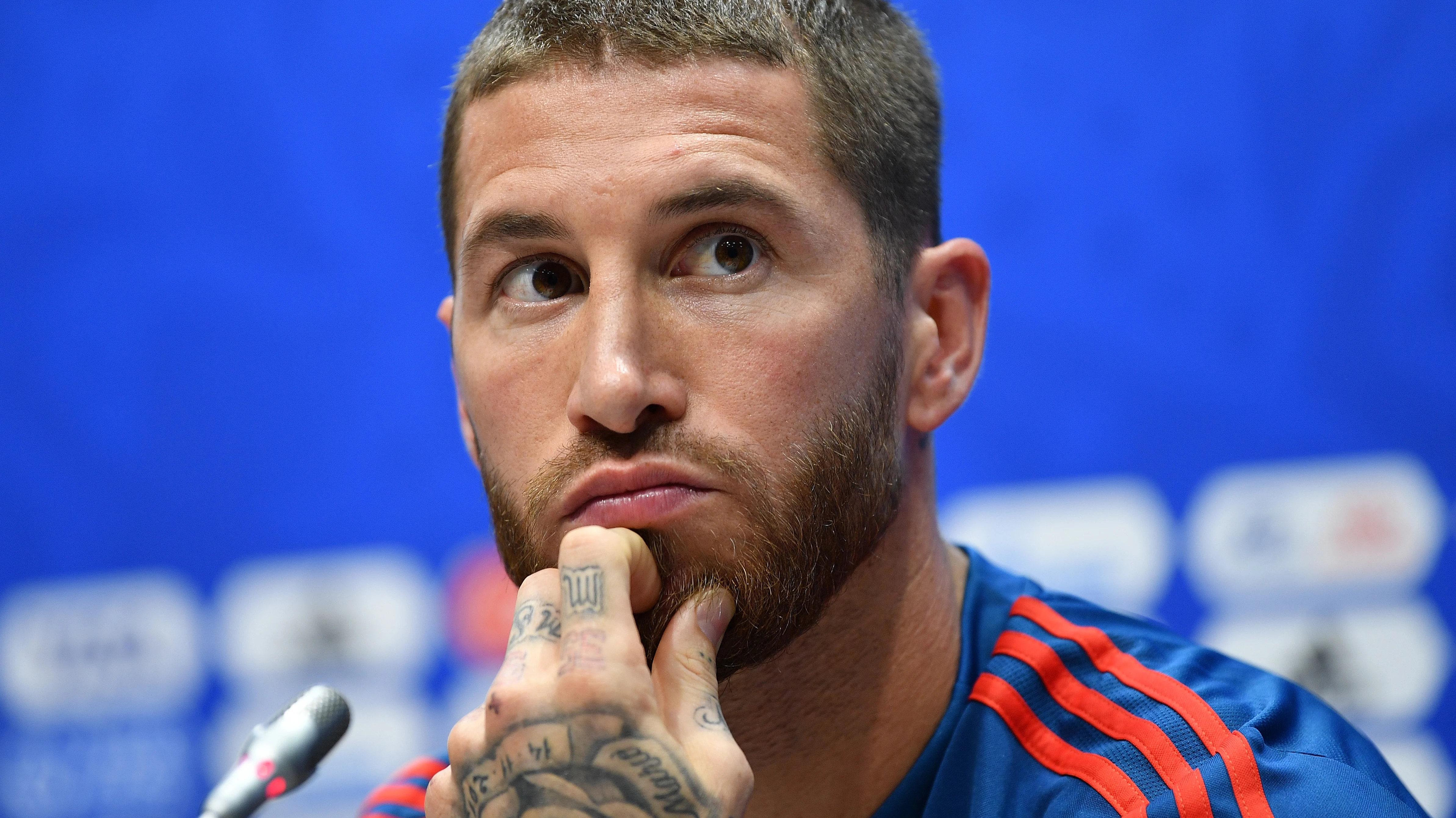 Sergio Ramos, en sala de prensa