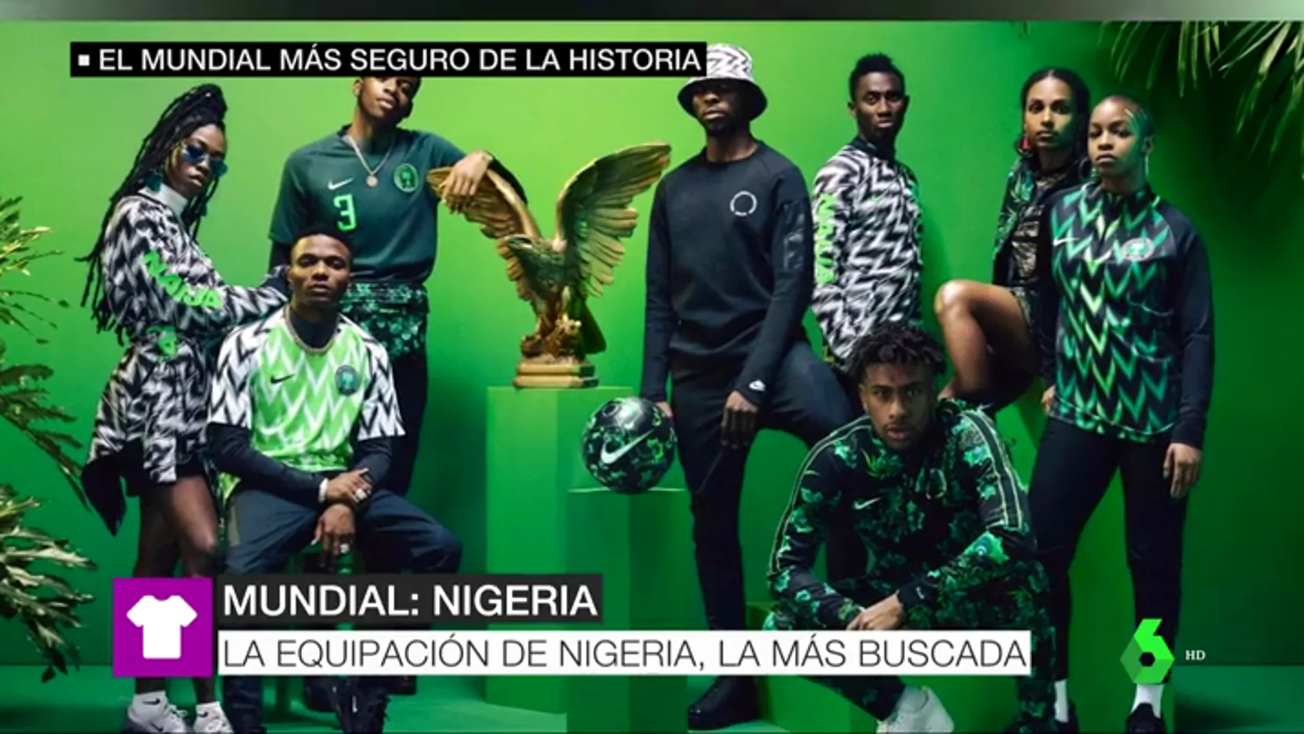 La camiseta de Nigeria rompe los récords un histórico
