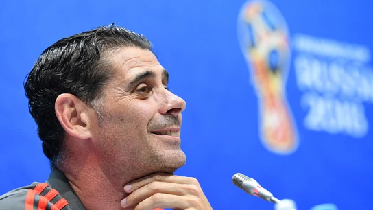 Fernando Hierro comparece ante los medios de comunicación Fernando Hierro comparece ante los medios de comunicación