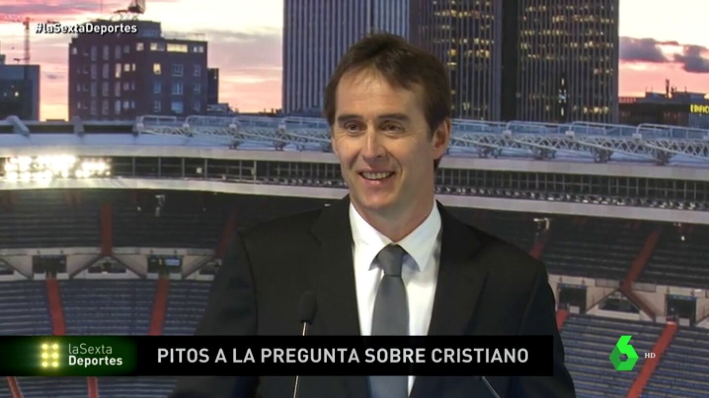 Pitos a la pregunta de un periodista sobre Cristiano Ronaldo en la presentaci&oacute;n de Lopetegui