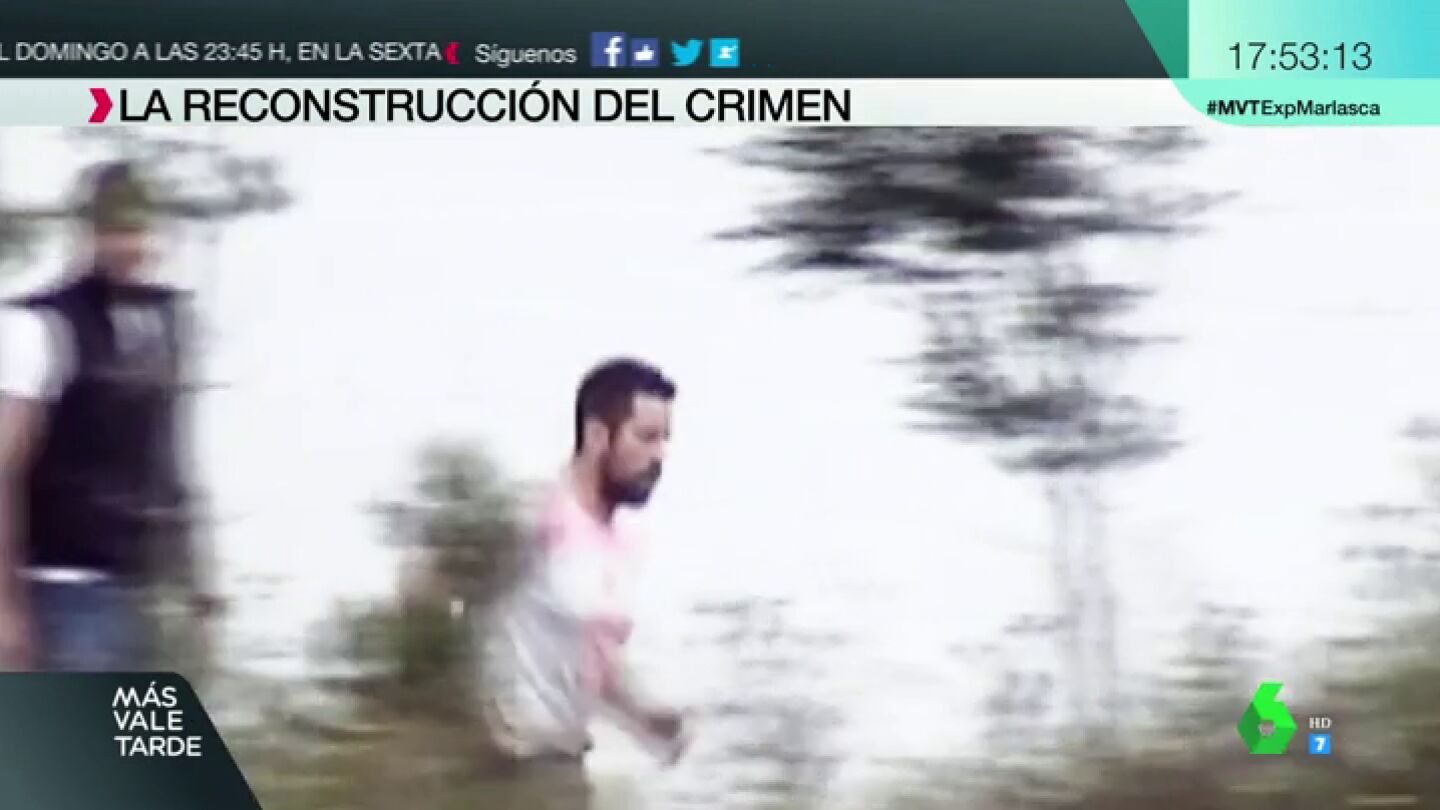 Cargado con dos bidones, corriendo... las im&aacute;genes de 'el Chicle' reconstruyendo el asesinato de Diana Quer
