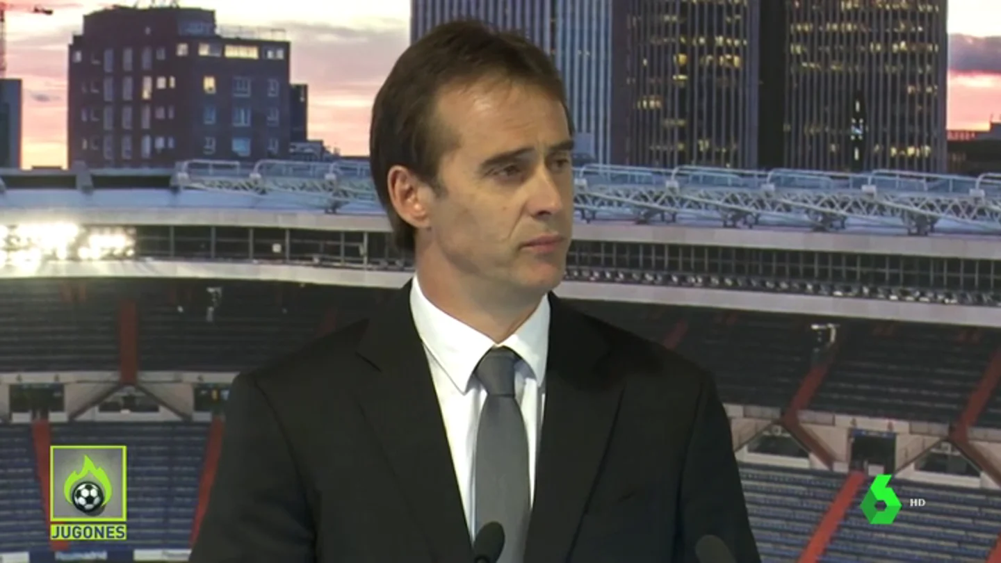 Emotiva presentación de Lopetegui con su familia Emotiva presentación de Lopetegui con su familia