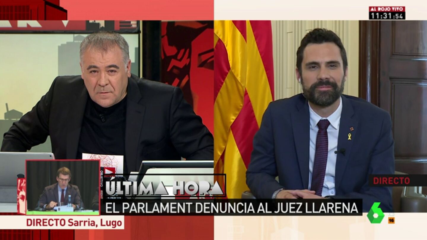 Roger Torrent justifica la denuncia a Llarena para defender a los diputados del Parlament ante la "politizaci&oacute;n de los tribunales"