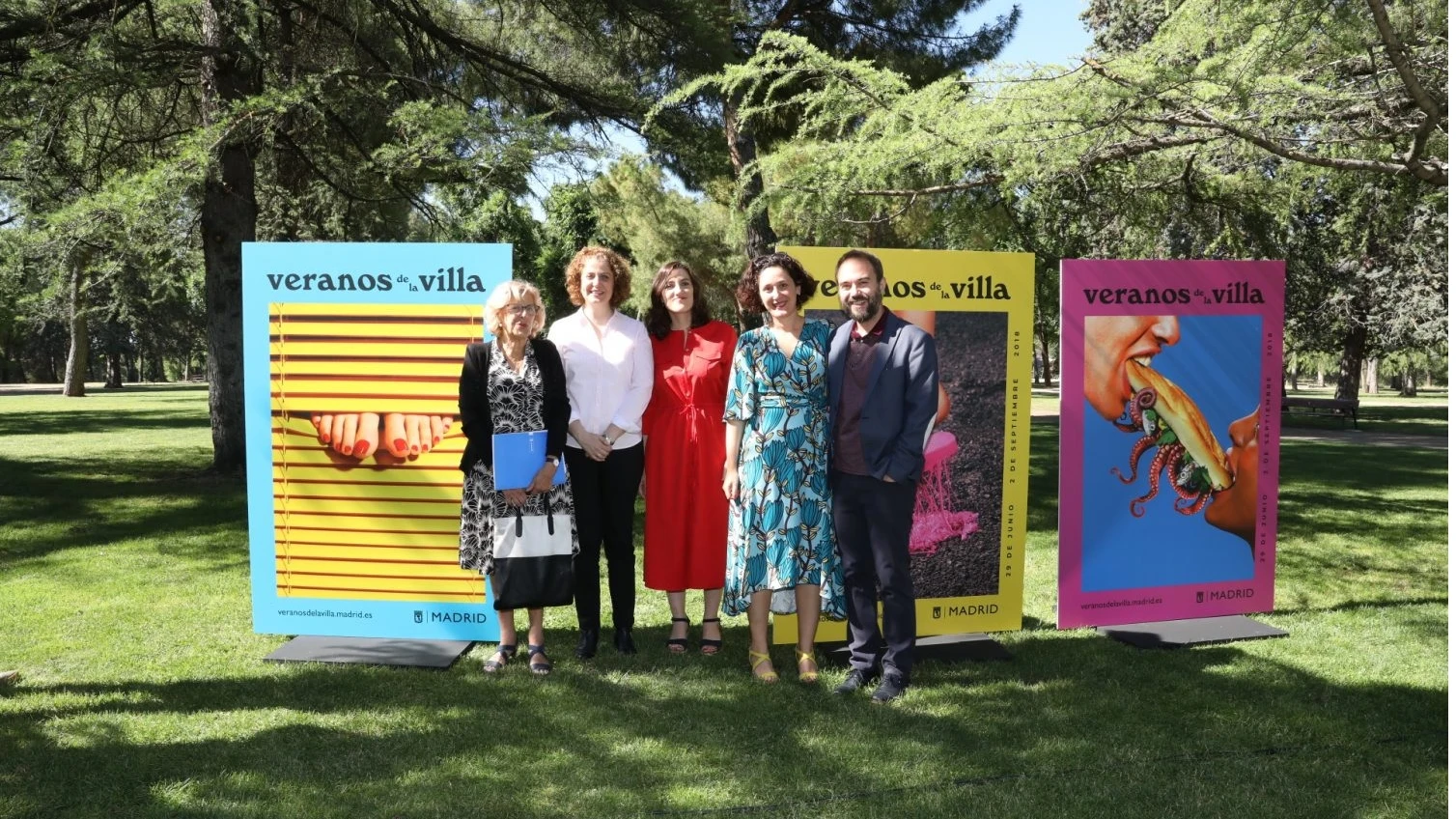 Manuela carmena en la inaguración de Veranos de la Villa