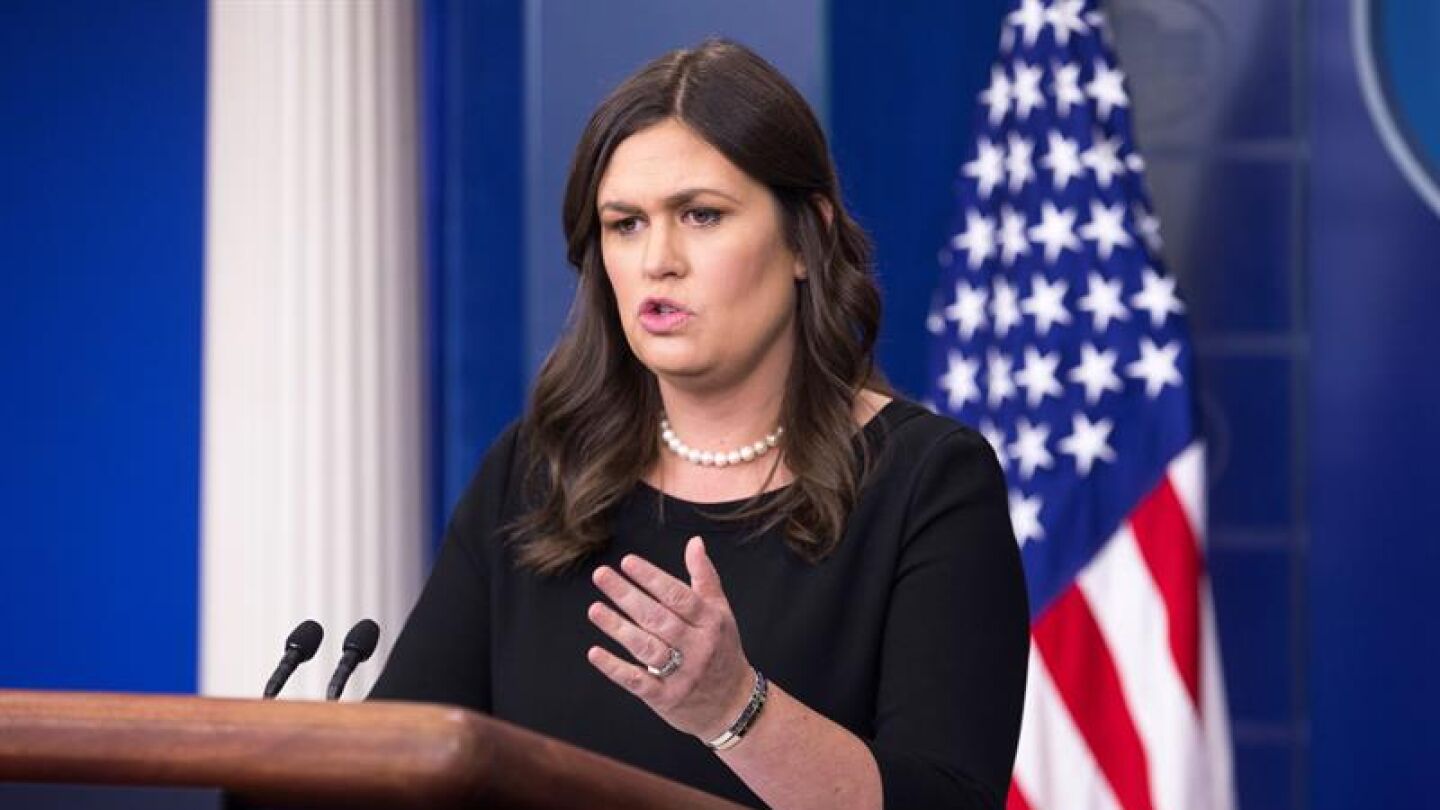 La portavoz de la Casa Blanca, Sarah Huckabee Sanders