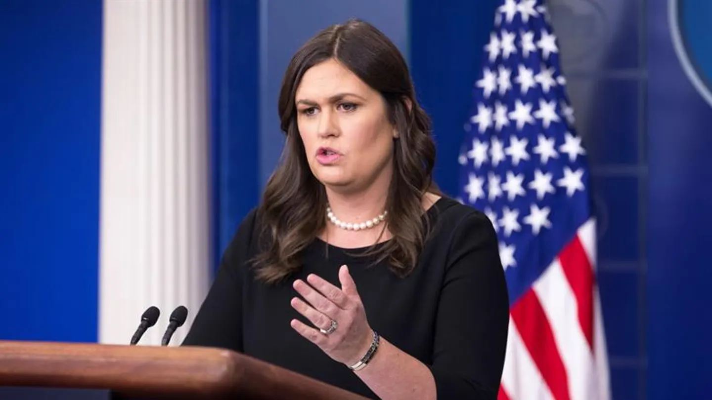 La portavoz de la Casa Blanca, Sarah Huckabee Sanders La portavoz de la Casa Blanca, Sarah Huckabee Sanders