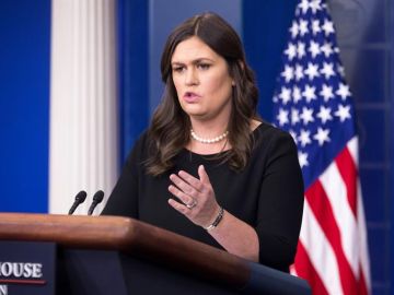 La portavoz de la Casa Blanca, Sarah Huckabee Sanders La portavoz de la Casa Blanca, Sarah Huckabee Sanders