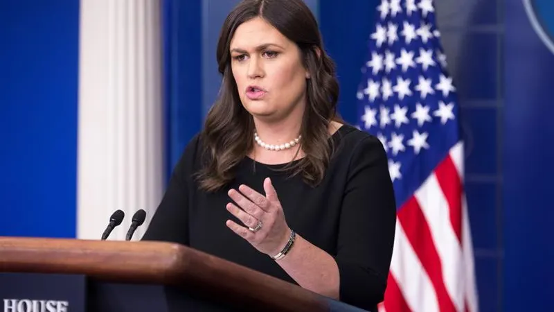 La portavoz de la Casa Blanca, Sarah Huckabee Sanders