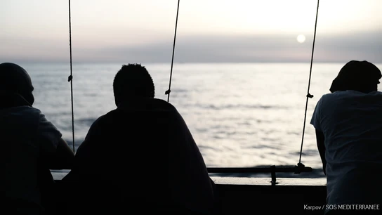 Migrantes en el barco Aquarius Contraparte