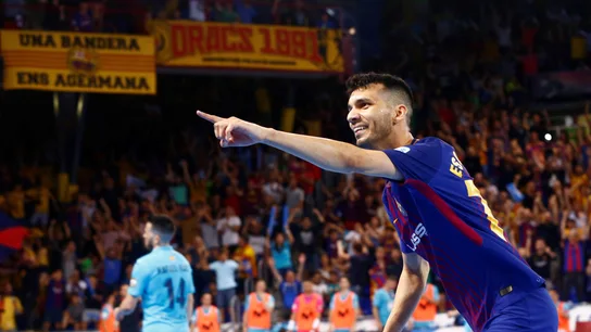 Esquerdinha celebra su gol contra el Movistar Inter Esquerdinha celebra su gol contra el Movistar Inter