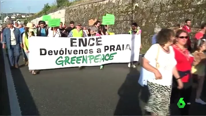 Manifestación contra la celulosa de Ence