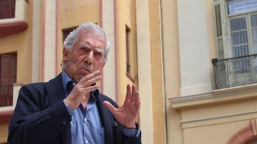 Mario Vargas Llosa en un acto de Ciudadanos